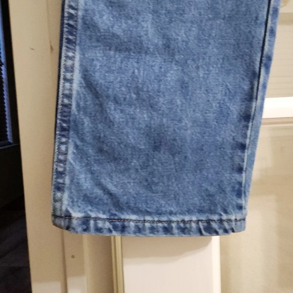 Rustler Men's Straight Leg Denim Jeans 34x34 Medium Blue Wash Workwear
